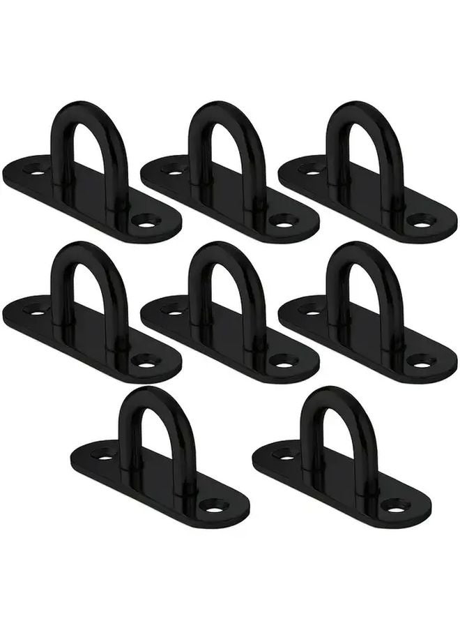 8pcs Black Heavy Duty Stainless Steel D Ring Hooks for Boat Sunshade Hammock Chair - Image 5