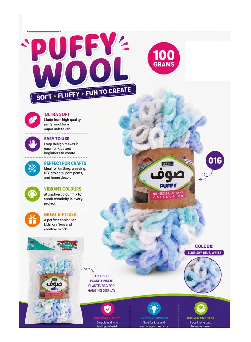 SBC Puffy Wool Yarn For Art And Craft Multicolour - Image 1