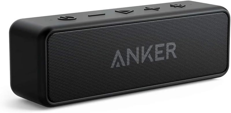 أنكر مكبر صوت بلوتوث محمول Anker Soundcore 2 مع صوت ستيريو بقوة 12 واط، بلوتوث 5، BassUp، مقاوم للماء IPX7، تشغيل لمدة 24 ساعة، إقران ستيريو لاسلكي، مكبر صوت للمنزل، الأماكن الخارجية، السفر - Image 1