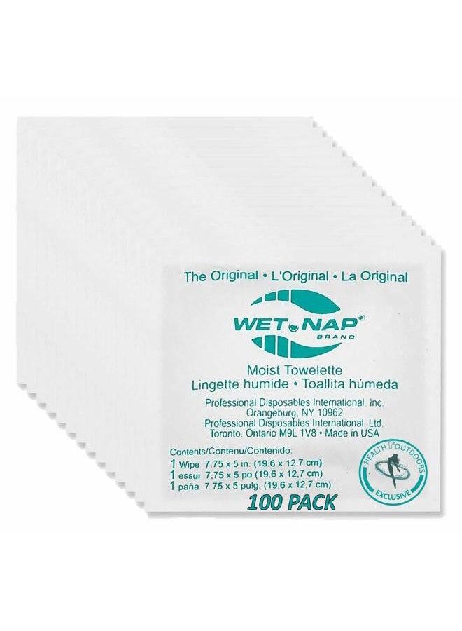 hao Hand Cleansing Pre-Moistened Refreshing Handynaps Wet Naps Moist Towelettes (100 Pack) - Image 1
