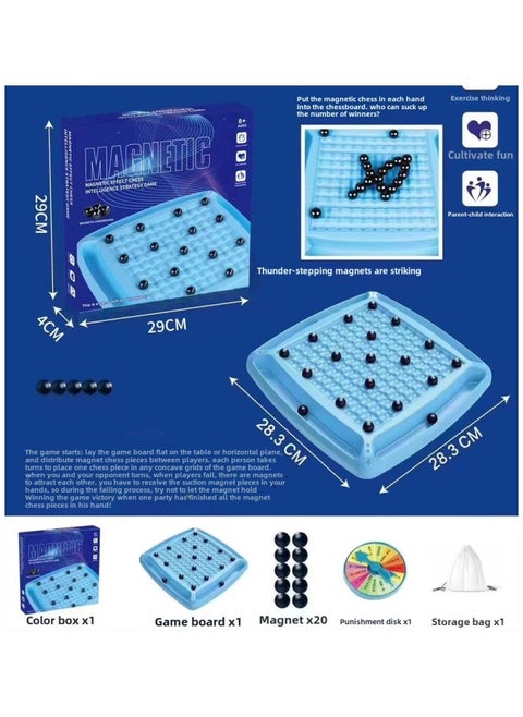 Children's Magnetic Effect Chess Desktop Magnetic Competition Chess Step On A Mine Parent-child Interactive Card Game Toy-Color:Thunder Stepping Chess  Blister Plate