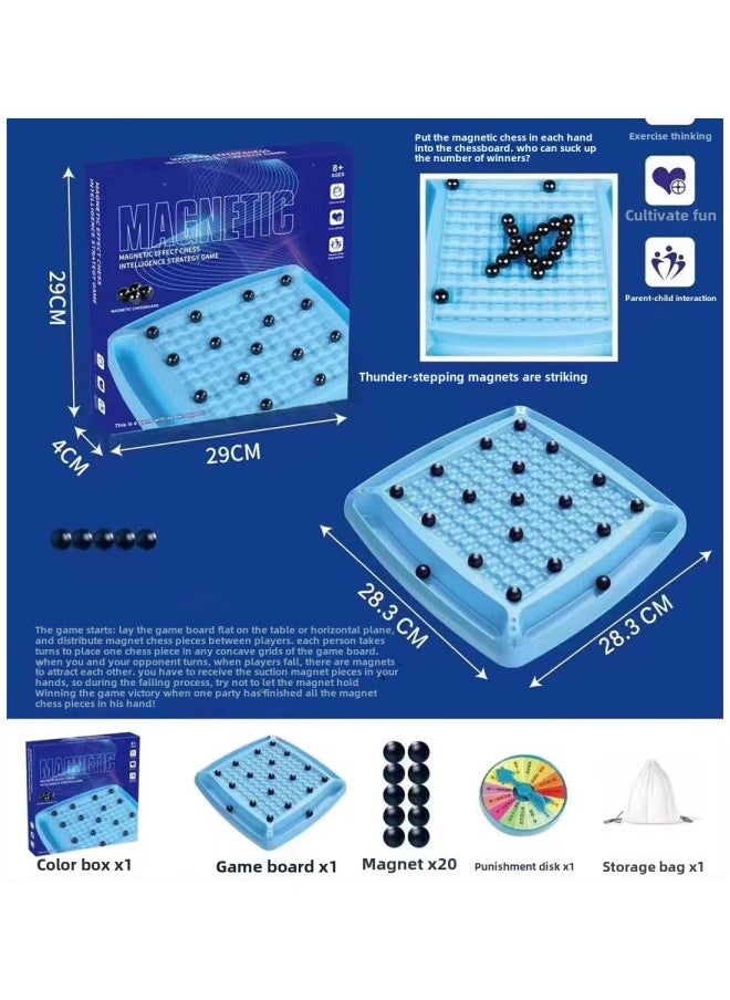 Children's Magnetic Effect Chess Desktop Magnetic Competition Chess Step On A Mine Parent-child Interactive Card Game Toy-Color:Thunder Stepping Chess  Blister Plate