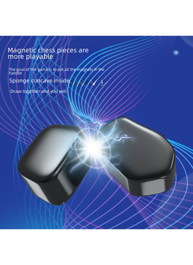 Children's Magnetic Effect Chess Desktop Magnetic Competition Chess Step On A Mine Parent-child Interactive Card Game Toy-Color:Thunder Stepping Chess  Blister Plate