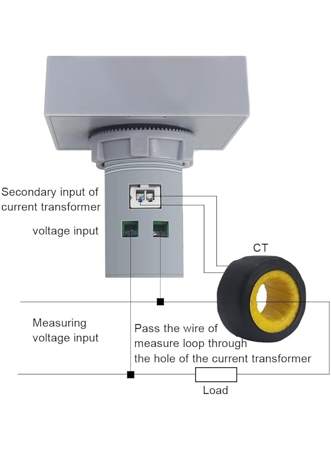 Ac Current Voltage Amperage 6-In-1 Power Energy Monitor, Lcd Digital Display Voltage Ammeter, Ac 50.0-300.0V, 100A Mini Multimeter Volt Amp Watt Meter With Current Transformer Ct - Image 5