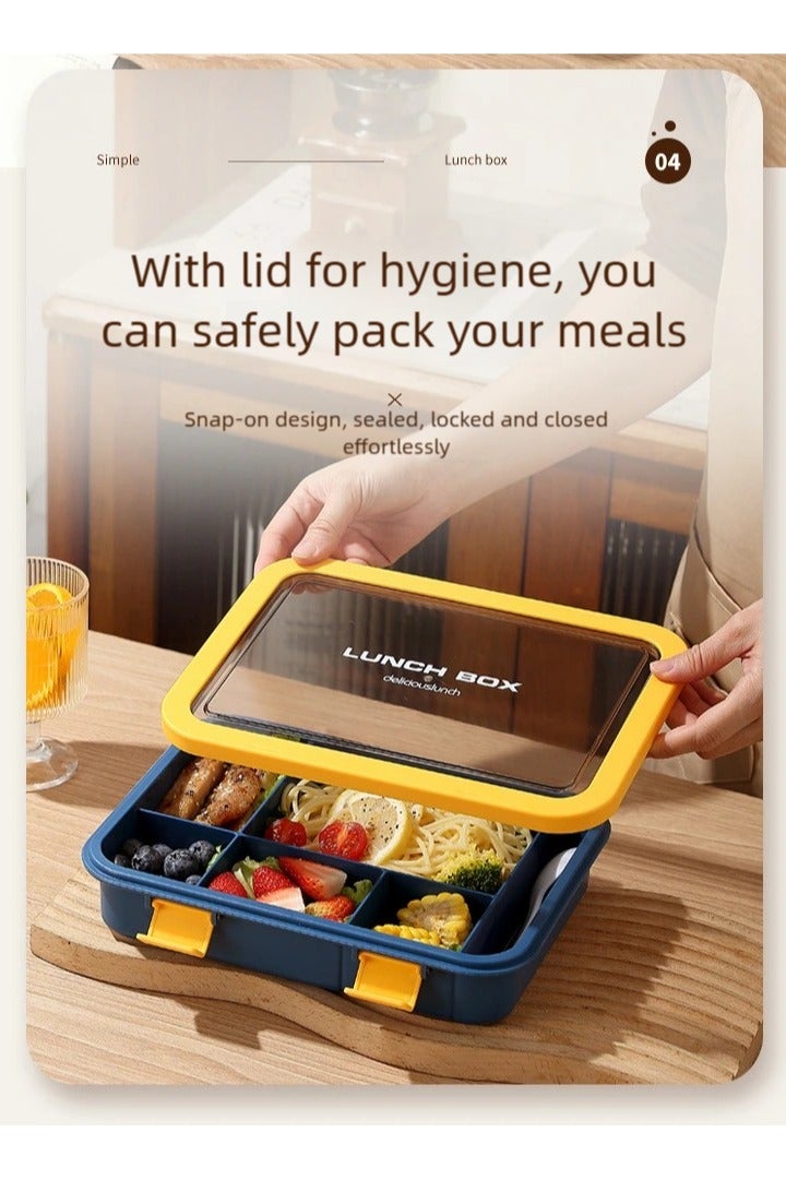 KELIO 1500ML Lunch Box,Leak-proof Bento Box,Lunch Box Containers,Spoon,Forks,Minimalist Design Food Storage Box - Image 4