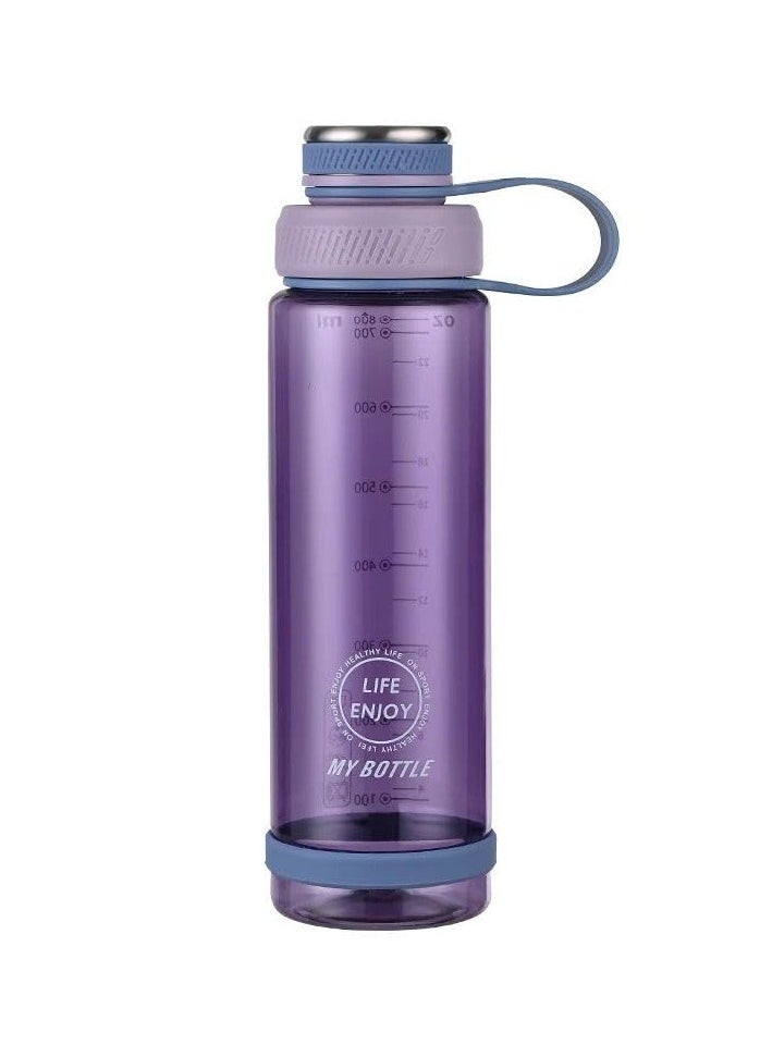QSHOP Water Bottle, Gym Bottle 800ml Leakproof Sports Water Bottles, BPA Free Water Bottles, Portable Water Bottle for Fitness, Camping, Outdoor Sports  - Image 1