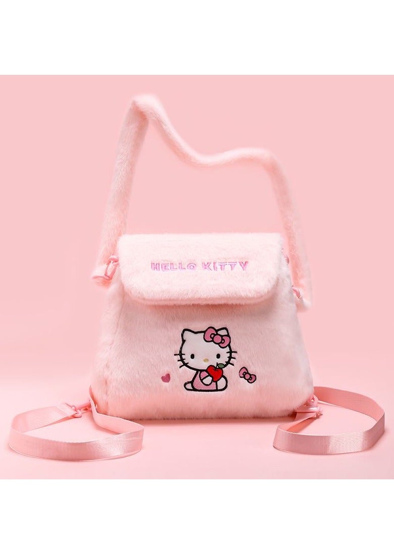 Sanrio Pink Hello Kitty crossbody bag, tote bag, plush bag, children's handbag  - Image 1