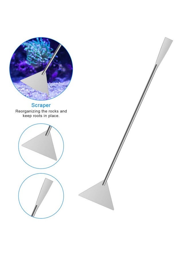 Luxiv Luxiv Aquarium Aquascape Tools Kit, 6 in 1 A Aquatic Plant Aquascaping Tool Stainless Steel Tweezers Scissors Spatula for Aquarium Tank Clean Aquascape Tools with Fishing Net, 80P PH Paper - Image 4