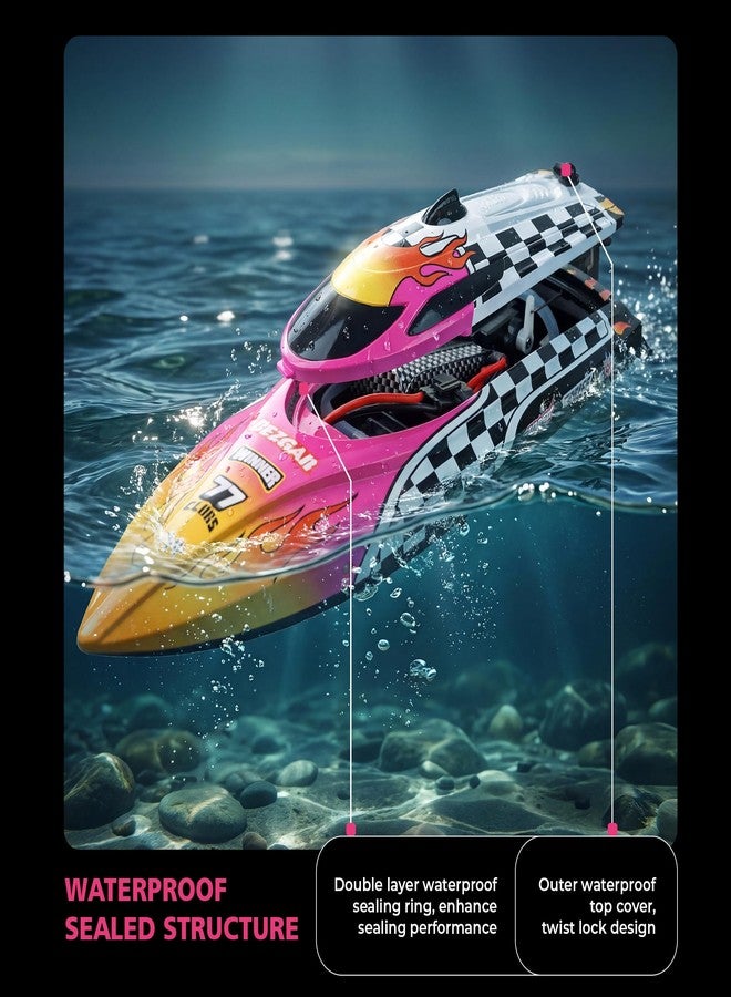 BEZGAR RC Boat, 12 inch Remote Control Boat for Kids and Adults, 25 KPH Fast RC Speed Boats with 2 Batteries, Ideal Waterproof Toy for Pool & Lake - TX136 - Image 5