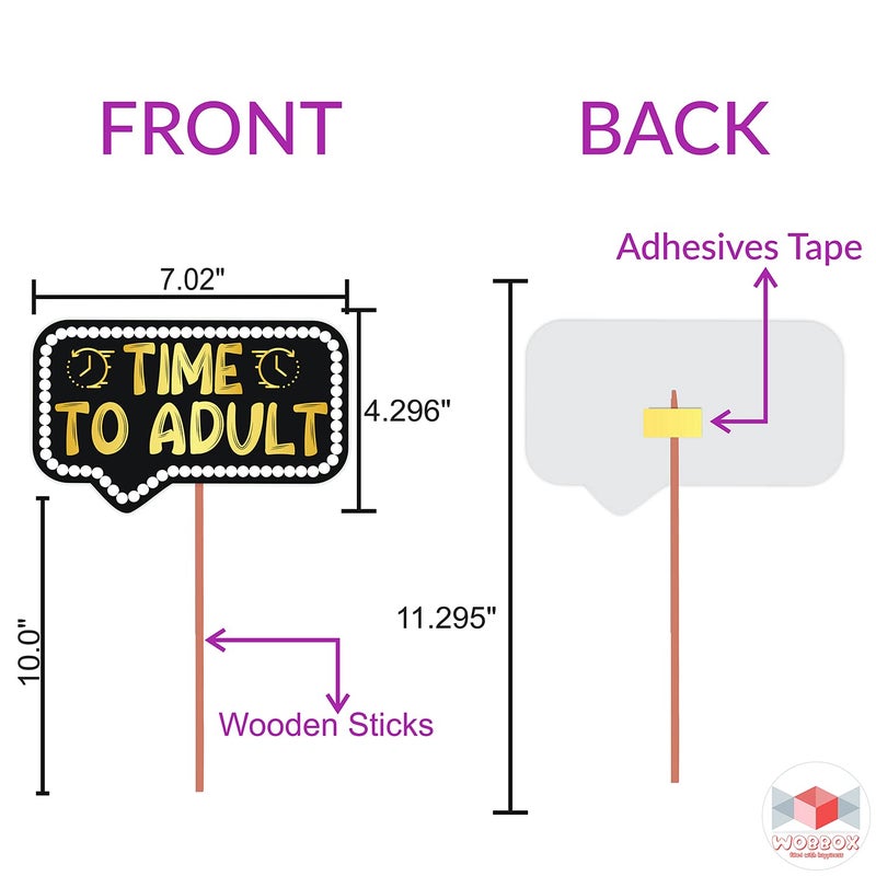 Wobbox Graduation Party Photo Props, Graduation Banner, Graduation Decoration Kit (27 Pcs) (FP3641) - Image 3