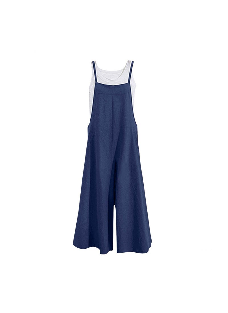 Y&D - Women’s Jumpsuit Loose Ankle Pants Wide Leg Jumpsuits Baggy Rompers Overalls with Pockets - Image 1