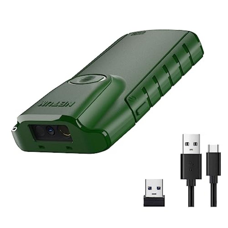 Bluetooth Barcode Scanner, 3-in-1 Small Portable CCD Barcode Reader Automatic Wireless scanner Scan Back Clip Work with Tablet iOS Android Windows MacOS for Warehouse Inventory POS 1D - E740 - Image 1