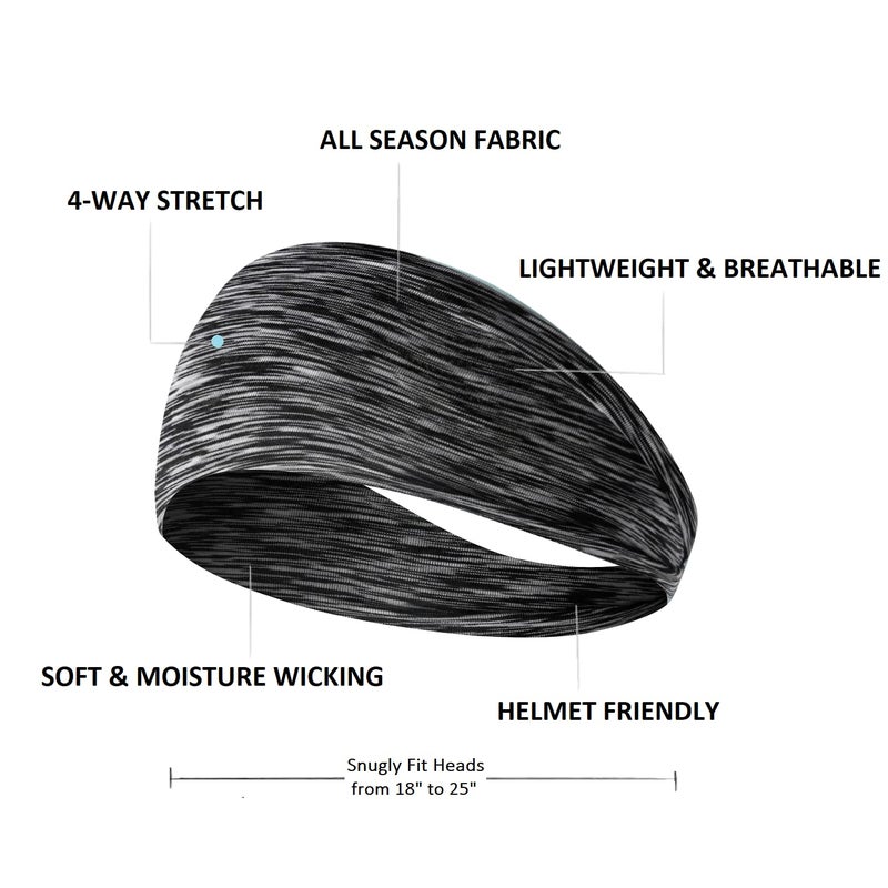 TERSE Sweat Bands Headbands for Women: Workout Headbands for Women Non Slip, Sweatbands for Sports Yoga Running - Image 5