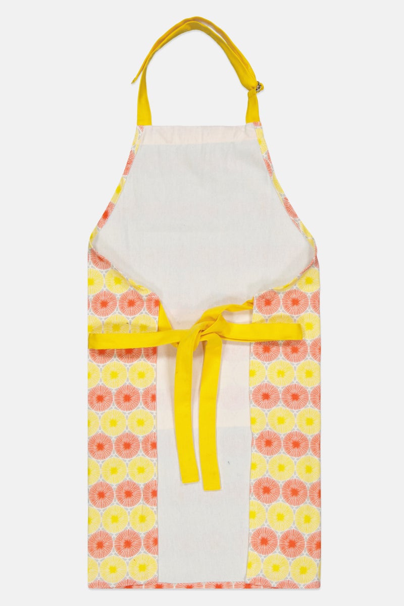 Sttelli Allover Print Adjustable Kitchen Apron, Yellow Combo - Image 3