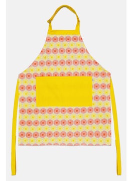 Sttelli Allover Print Adjustable Kitchen Apron, Yellow Combo  - Image 1