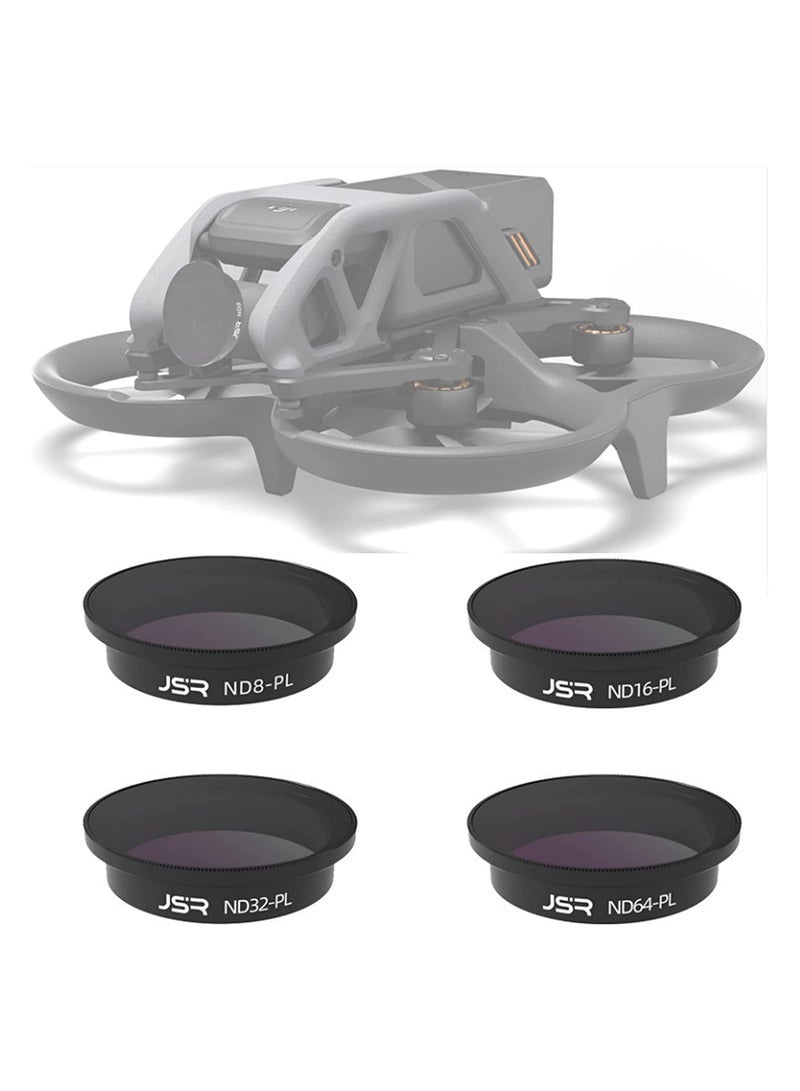 SYOSI Lens Filter for DJI Avata, for DJI Avata UV CPL ND NDPL Star Night Lens Filter Accessories (NDPL8+16+32+64), 4 Pcs - Image 1