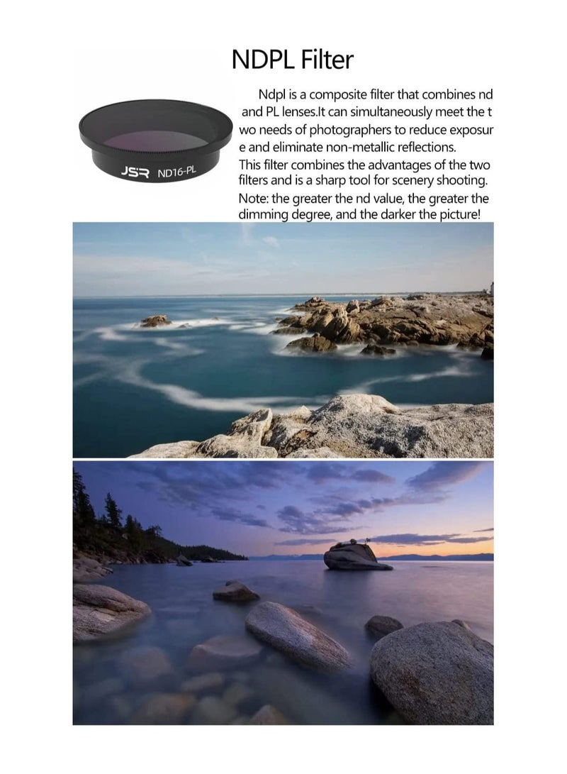 SYOSI Lens Filter for DJI Avata, for DJI Avata UV CPL ND NDPL Star Night Lens Filter Accessories (NDPL8+16+32+64), 4 Pcs - Image 5