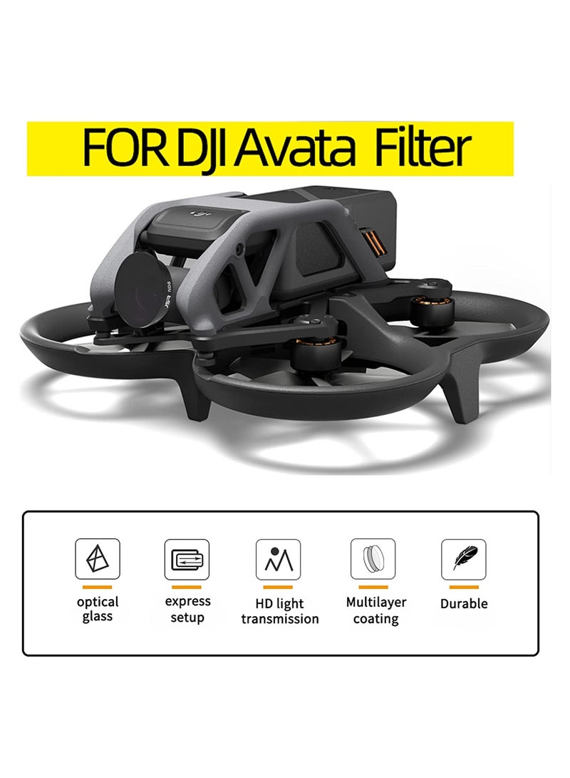 SYOSI Lens Filter for DJI Avata, for DJI Avata UV CPL ND NDPL Star Night Lens Filter Accessories (NDPL8+16+32+64), 4 Pcs - Image 3
