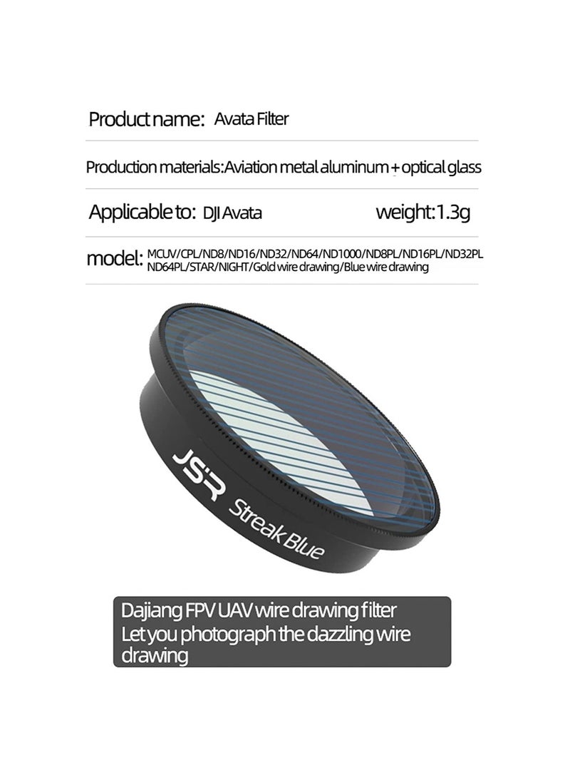 SYOSI Lens Filter for DJI Avata, for DJI Avata UV CPL ND NDPL Star Night Lens Filter Accessories (NDPL8+16+32+64), 4 Pcs - Image 4