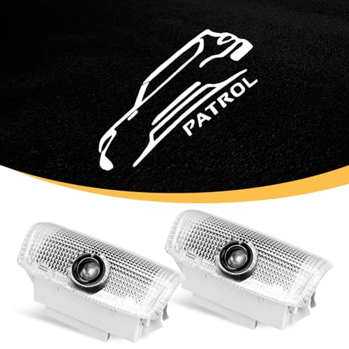 JCRNBU 2PCS Car Door Lights Logo for Patrol 2012-2018, Puddle LED Welcome Accessories, Courtesy Ghost Shadow Light - Image 1