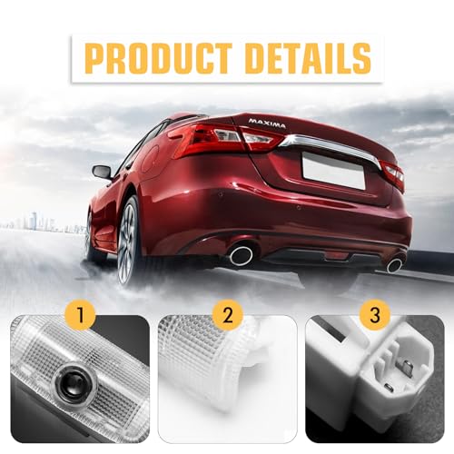 JCRNBU 2PCS Car Door Lights Logo for Patrol 2012-2018, Puddle LED Welcome Accessories, Courtesy Ghost Shadow Light - Image 3