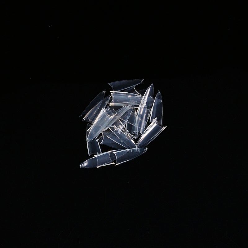 False Nail Tips: 500 Total Pieces 10 Different Sizes - Ultra-Thin Curve Tips Perfect Fit Transparent Stiletto Nail Art Tips for Professional Salons Nail Art Artists And Home Manicure Use - Image 3
