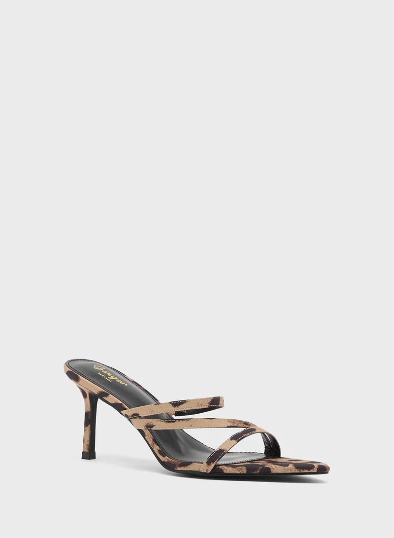 Ginger High Heel Triple Stap Mule