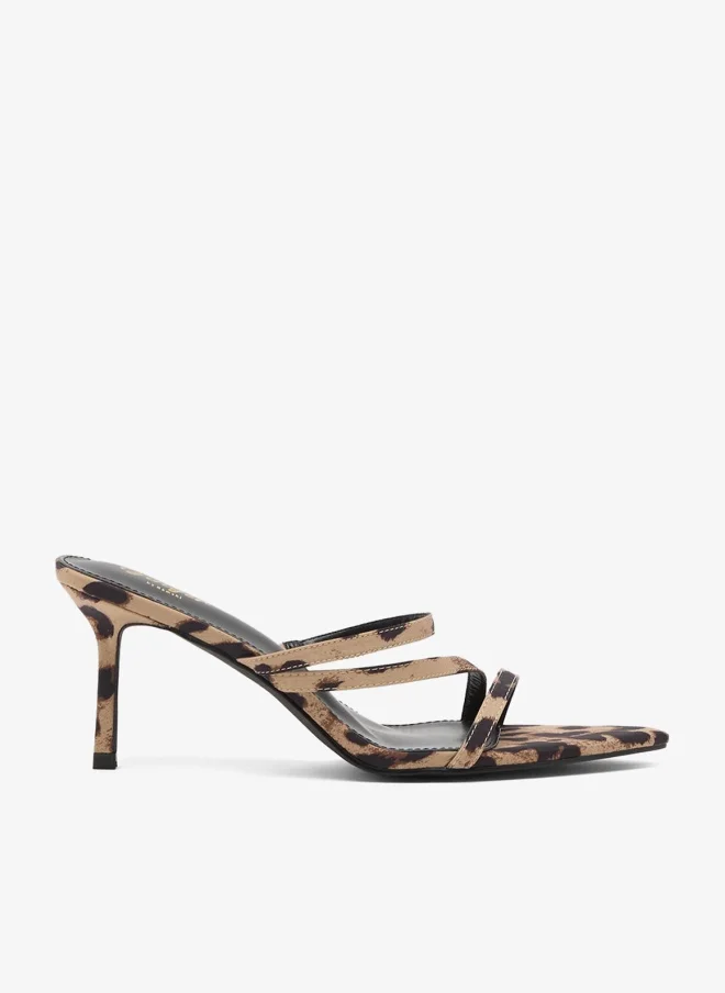 Ginger High Heel Triple Stap Mule