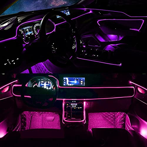 DEHERANE Interior Car LED Strip Lights, RGB 6 in 1 Ambient Lighting Kits with 315 inches Fiber Optic, 16 Million Colors APP Wireless Bluetooth Control Car Neon Lights, with Music Sync Function - Image 4