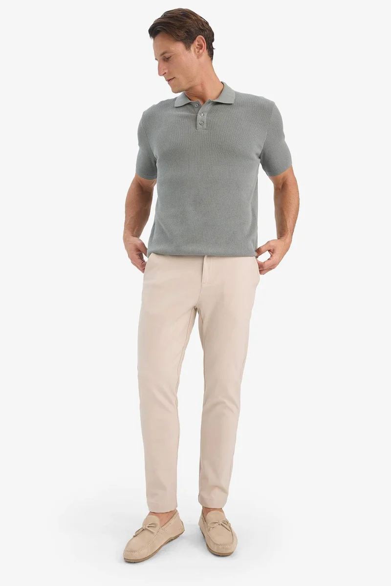 ديفاكتو Tailored Fit Straight Leg Stretch Trousers