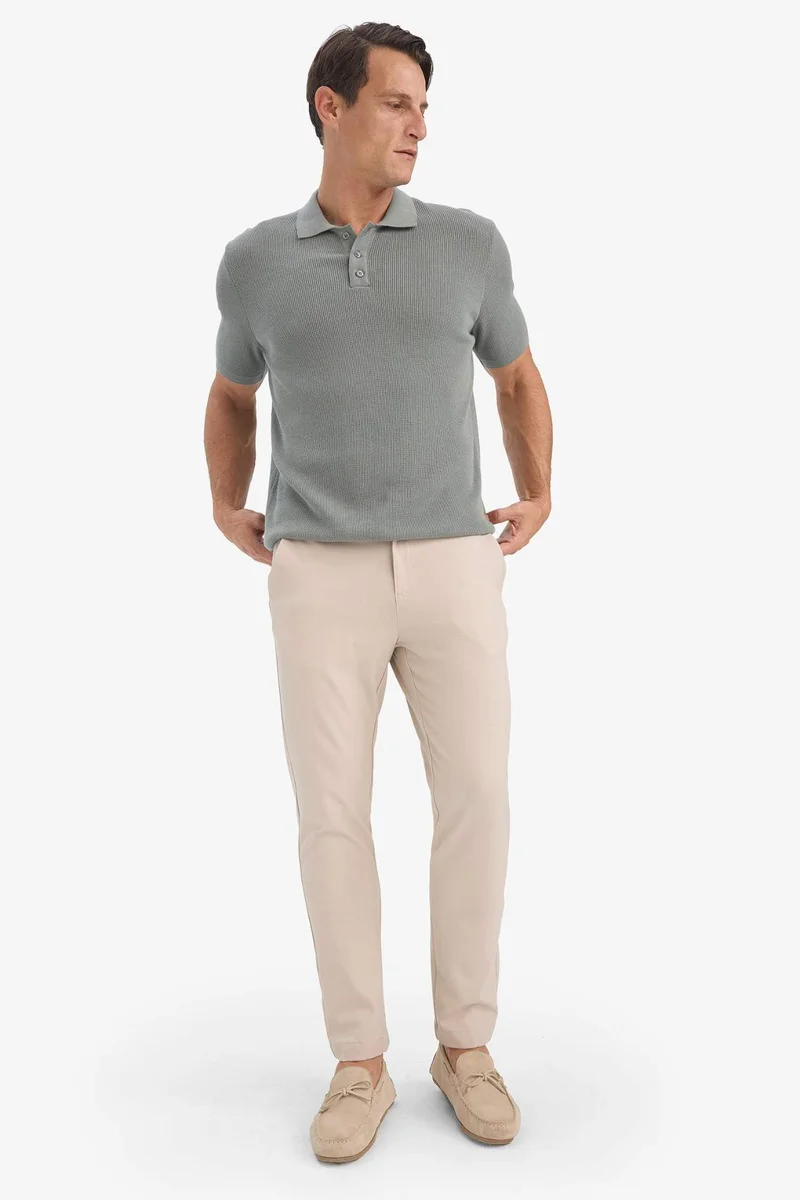 ديفاكتو Tailored Fit Straight Leg Stretch Trousers