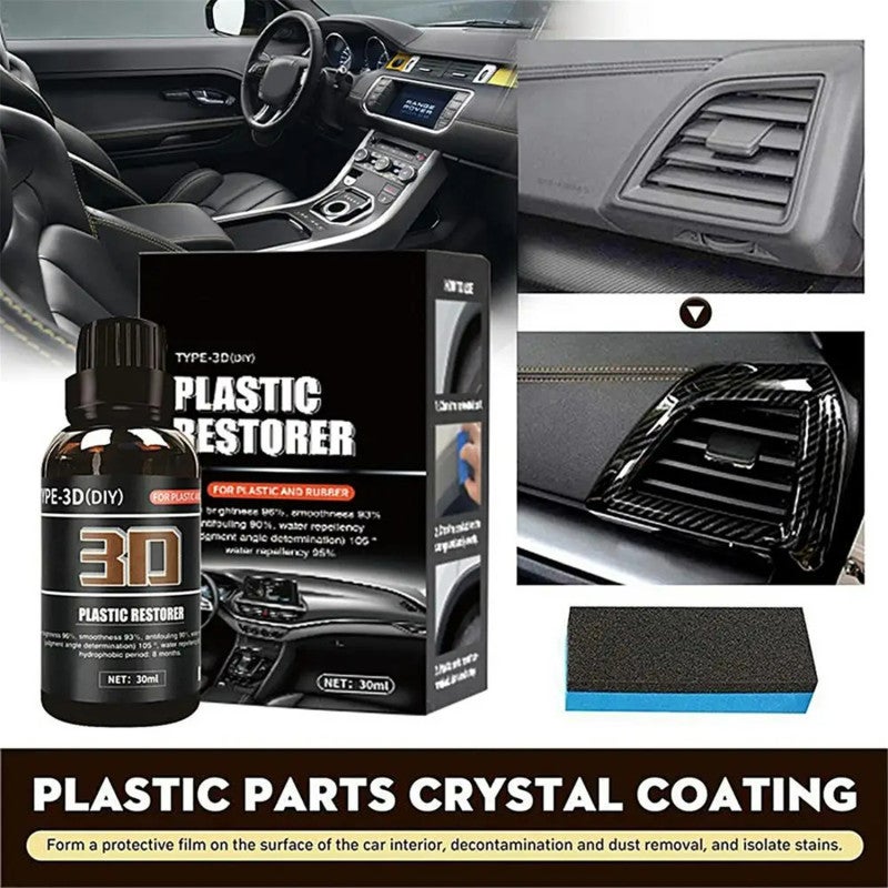 Trim Restorer 30ml Black Ceramic Coating - UV Protection Damage Prevention Car Restoration for Exterior Interior Auto Parts - Image 3