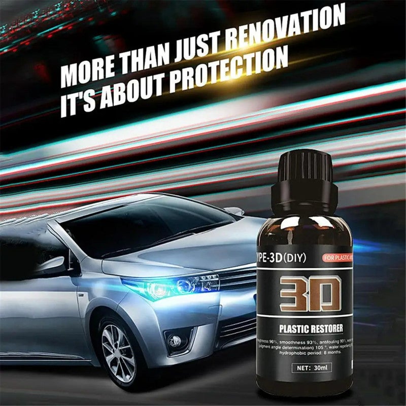 Trim Restorer 30ml Black Ceramic Coating - UV Protection Damage Prevention Car Restoration for Exterior Interior Auto Parts - Image 5