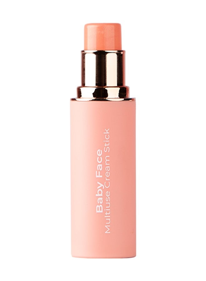 MCoBeauty Baby Face Multi-Use Cream Stick, Kitty Coral Pearl Shade, Silky Smooth, Buildable Blush for Eyes, Lips & Cheeks, Vegan, Cruelty Free Cosmetics - Image 1