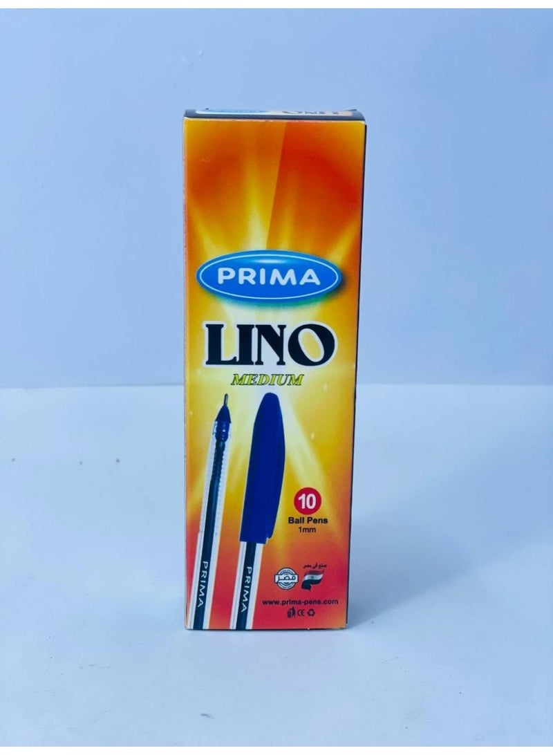 PRIMA Ballpoint pen, 1mm needle tip, blue ink. Beautiful box: 10 pens - Image 1