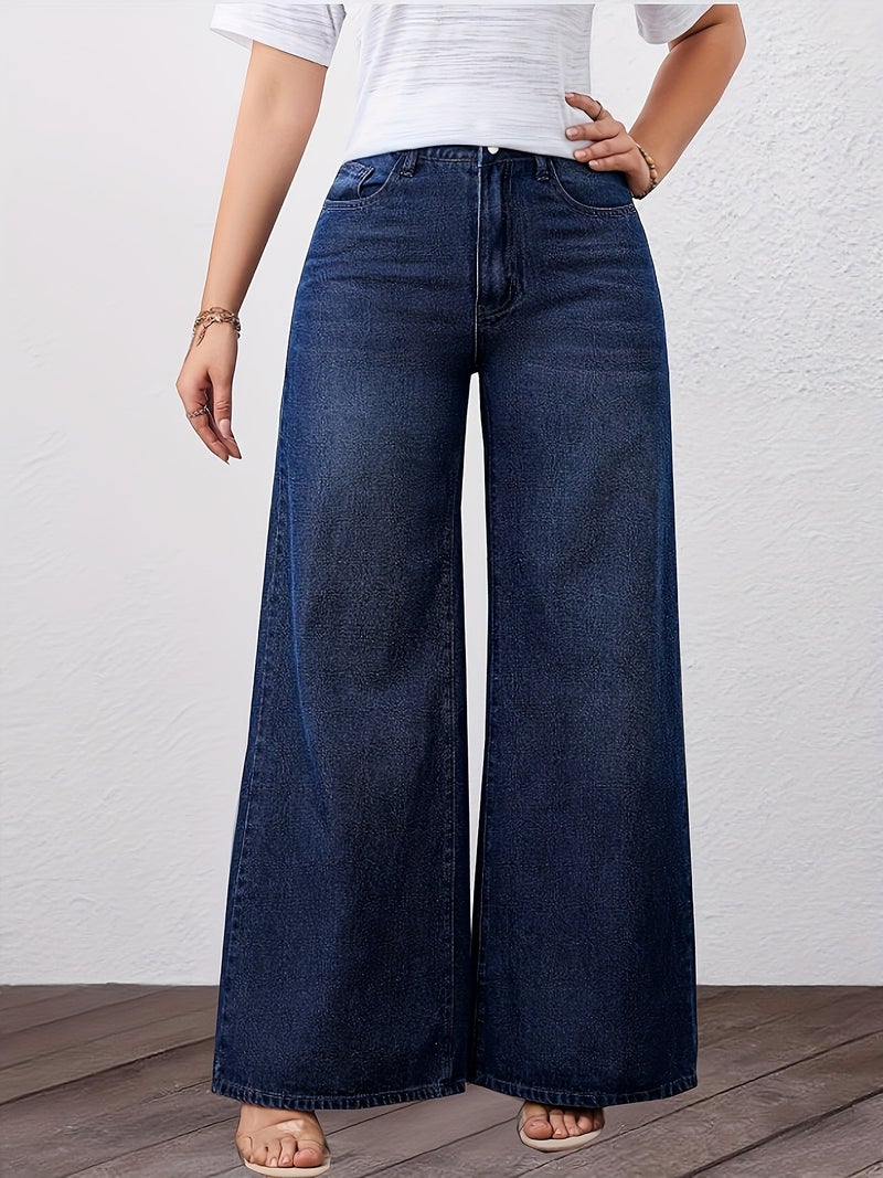 High-Waisted Wide-Leg Jeans Are a Trendy Staple for Stylish Women - Image 4