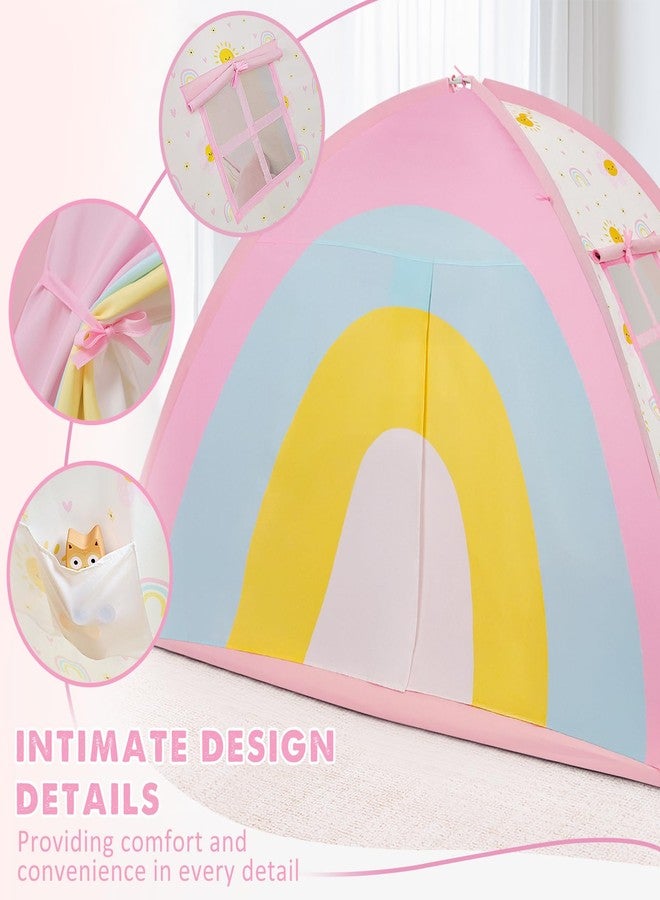 PIIKAGO Full Bed Tent for Kids, Full Size Bed Canopy with Star Lights, Privacy Space Blackout Sleeping Tents, Indoor Breathable Portable Bunk Bed Tent for Girls, Rainbow - Image 3