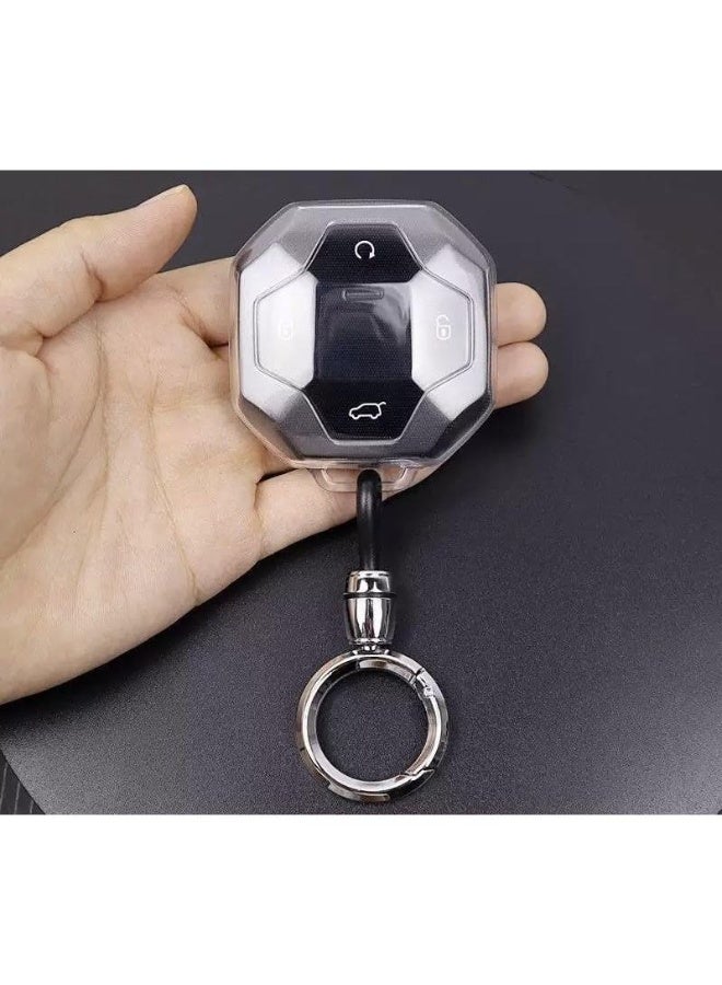 حماة المفاتيح متوافقة مع جيتور ترافيلر T2 2023 2024 غلاف المفاتيح سبائك لف المفاتيح غطاء مفاتيح عملي (شفاف) - Image 1