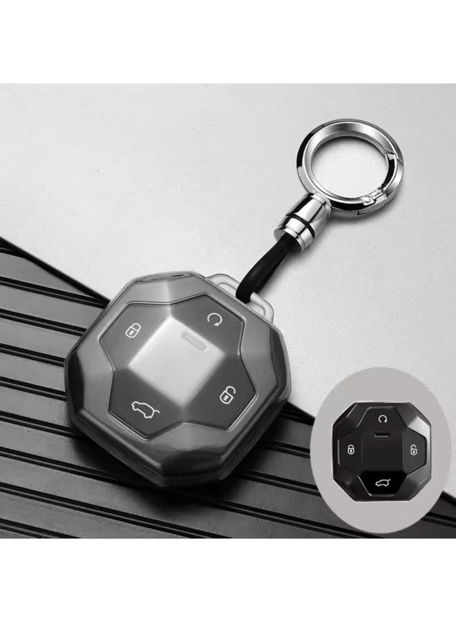 حماة المفاتيح متوافقة مع جيتور ترافيلر T2 2023 2024 غلاف المفاتيح سبائك لف المفاتيح غطاء مفاتيح عملي (شفاف) - Image 2