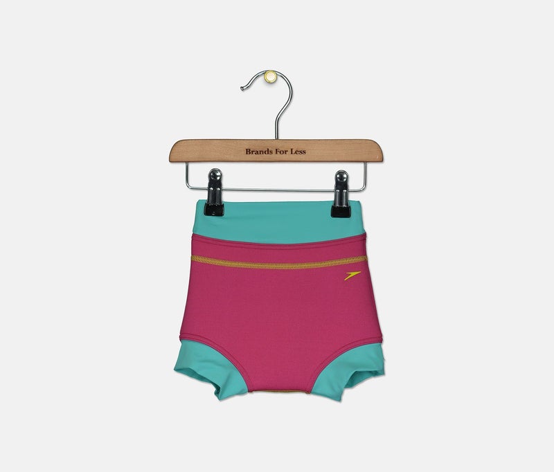 speedo Baby Swim Nappy Cover, Pink and Turquoise - Image 1