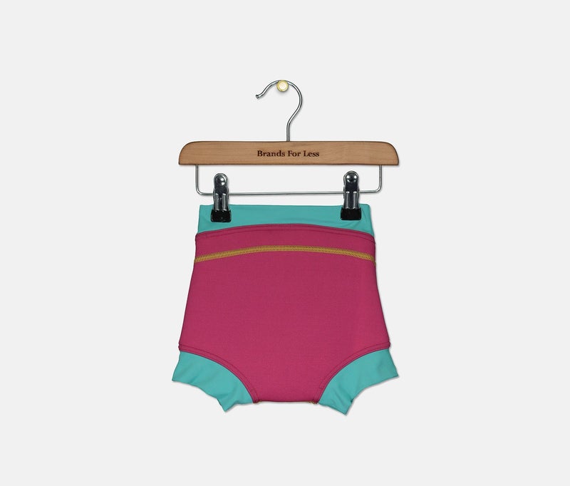 speedo Baby Swim Nappy Cover, Pink and Turquoise - Image 2