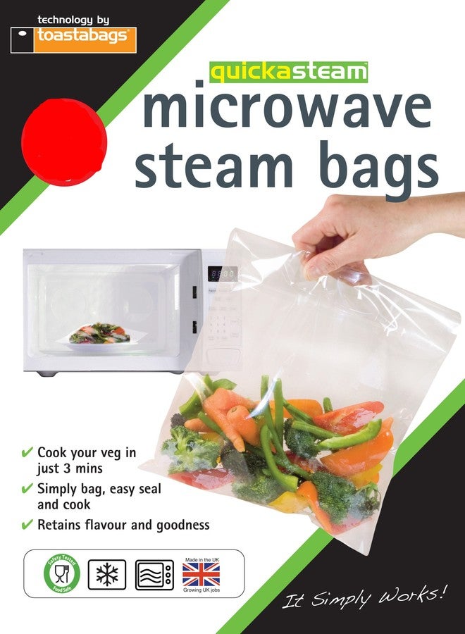 Toastabags Microwave steam (Pack of 100) Medium Bags, 21 x 16.5 x 1.75 cm