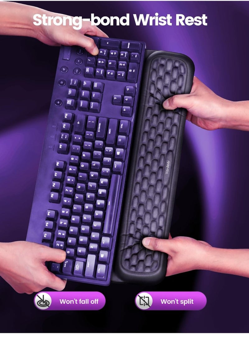 Keyboard Wrist Rest, Full Mechanical Keyboard Support Pad, Desk Ergonomic Cushion for Computer Typing Office Work Home Gaming, Soft Memory Foam Relief Repair Arm Palm Hand Wrist Pain Gift - Image 4