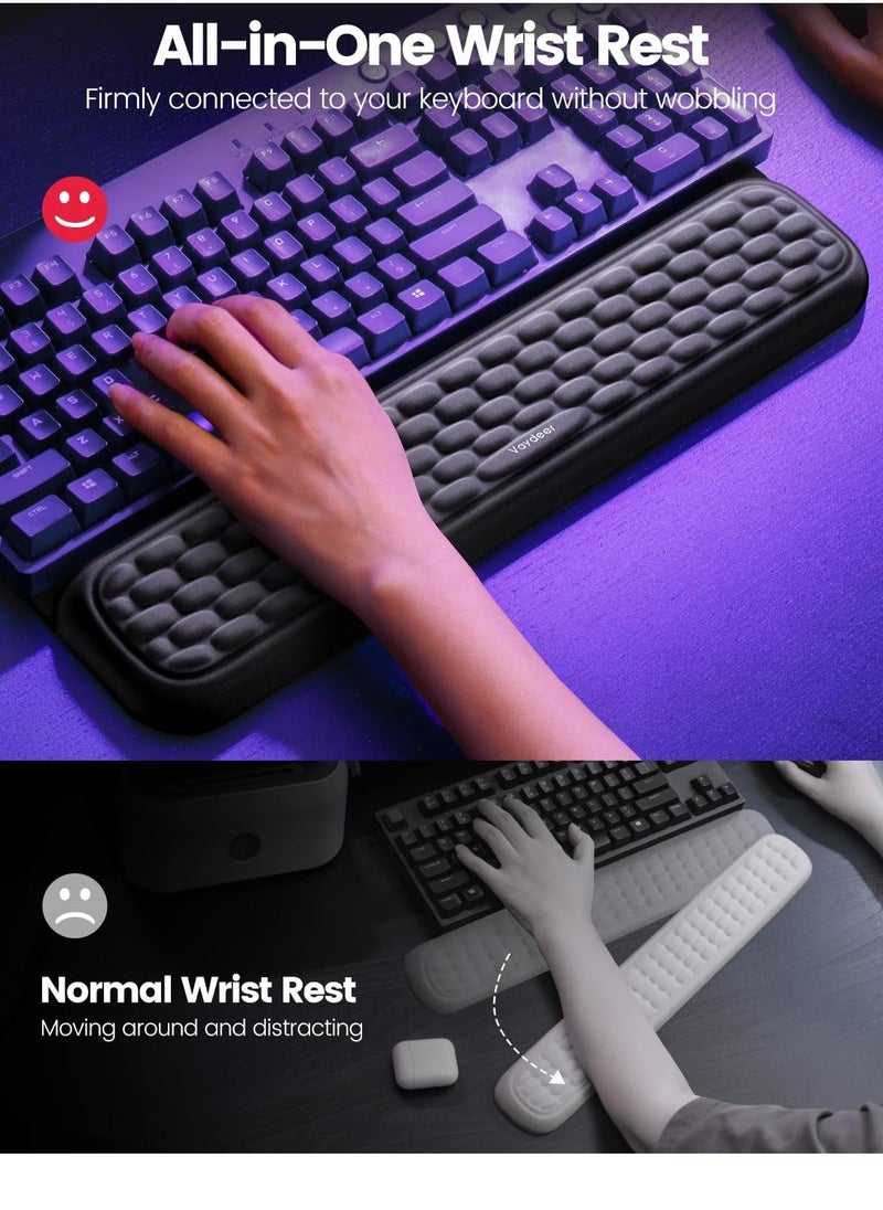 Keyboard Wrist Rest, Full Mechanical Keyboard Support Pad, Desk Ergonomic Cushion for Computer Typing Office Work Home Gaming, Soft Memory Foam Relief Repair Arm Palm Hand Wrist Pain Gift - Image 3