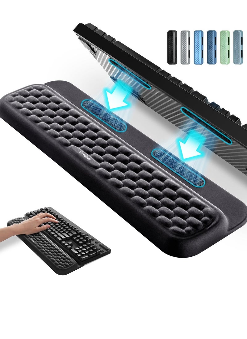 Keyboard Wrist Rest, Full Mechanical Keyboard Support Pad, Desk Ergonomic Cushion for Computer Typing Office Work Home Gaming, Soft Memory Foam Relief Repair Arm Palm Hand Wrist Pain Gift - Image 1