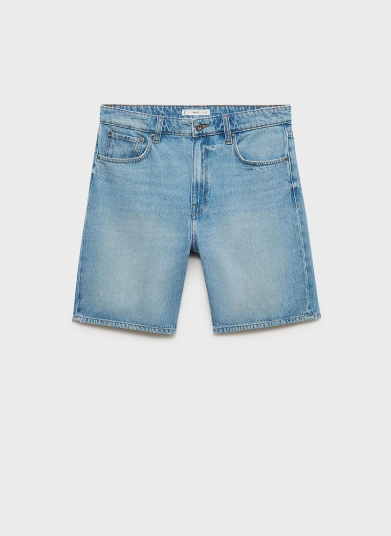 Mango Man Regular-Fit Denim Shorts  - Image 5