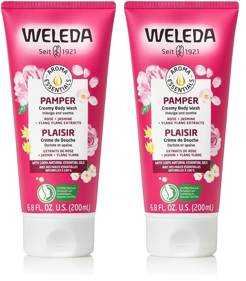 Weleda Aroma Essentials Pamper Creamy Body Wash, Parabens Free, 6.8 Fluid Ounce (Pack of 2)