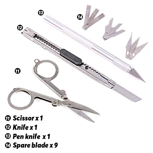 Rustark طقم أدوات الحرف الأساسية من راستارك 27 قطعة لبناء نماذج الهوايات للأدوات المهنية لتجميع نماذج غندام - Image 5