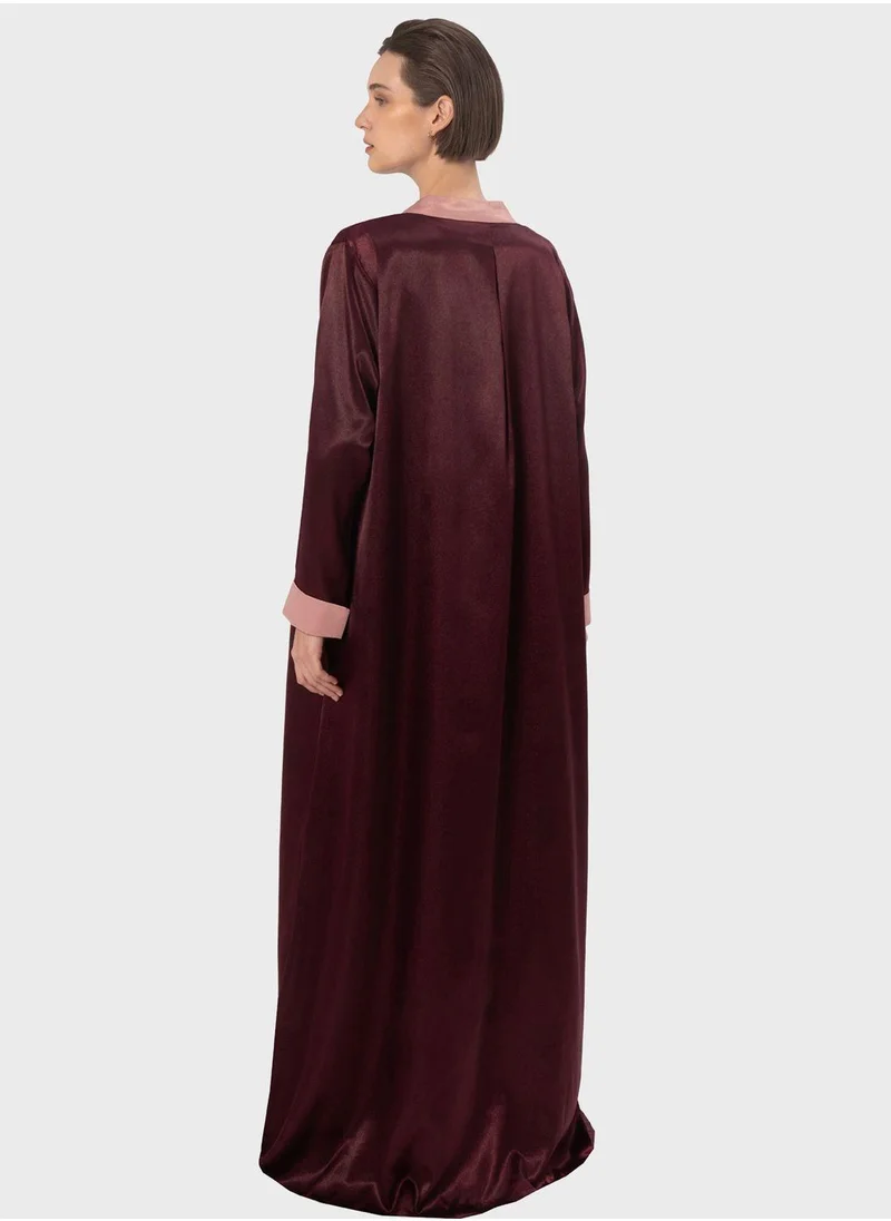 Demure Embroidered Floral Abaya