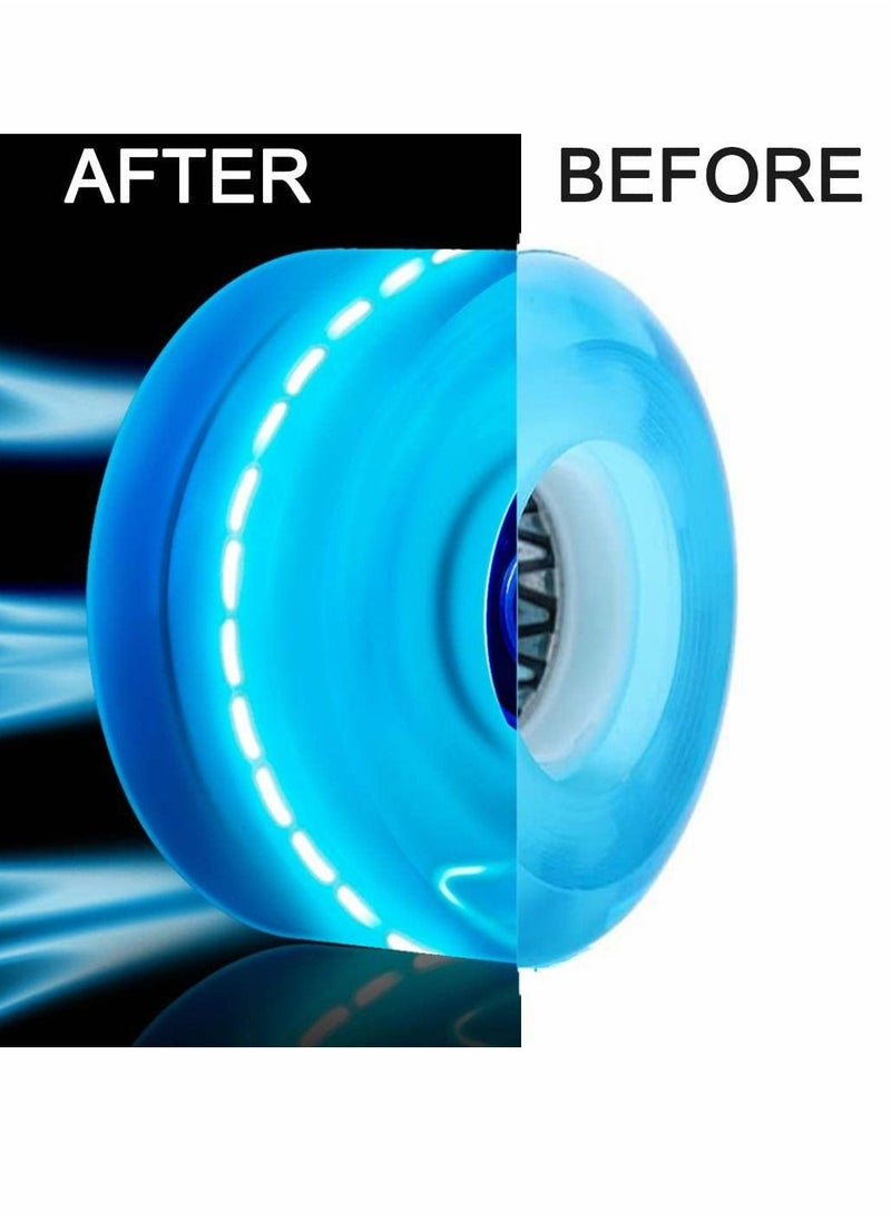 Y&D Skateboard Wheels with Bearings, 4 Pcs Light Up 85A Cruiser Wheels, LED Wheel for Skateboard, Longboard  - Image 4